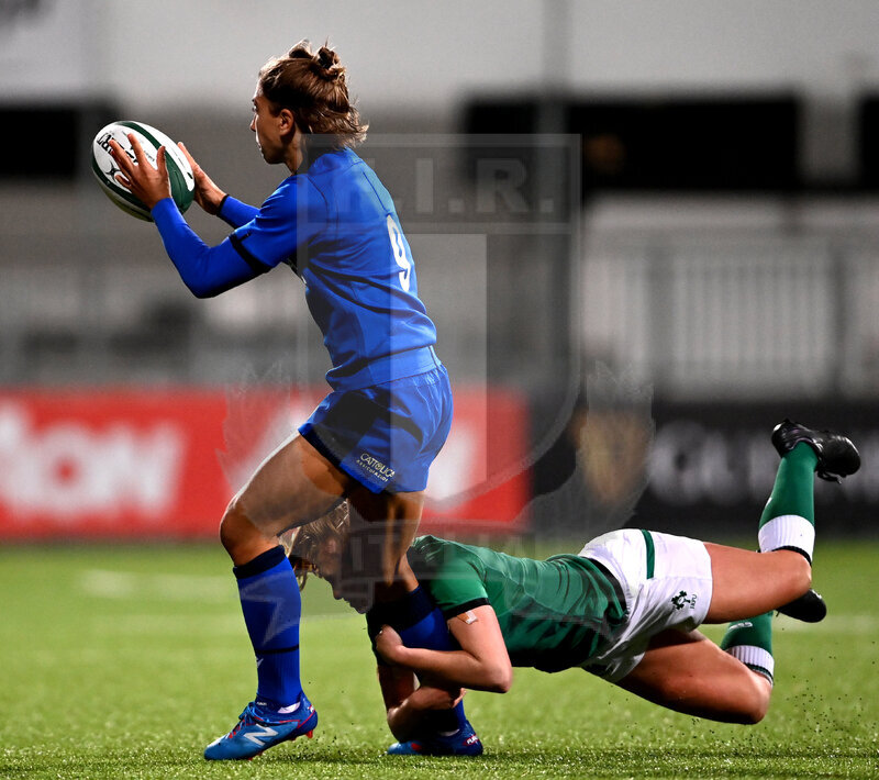 Sei Nazioni 2020 Donne, Round 4, Dublino, Donnibrook, Energia Park 24/10/2020, Irlanda Donne v Italia Donne, Sofia Stefan non passa. Foto Brendan Moran/Fotosportit