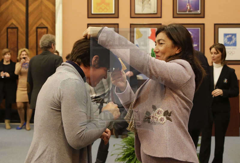 Cerimonia di consegna dei Cap alle atlete delle Nazionali femminili, Roma, salone d\