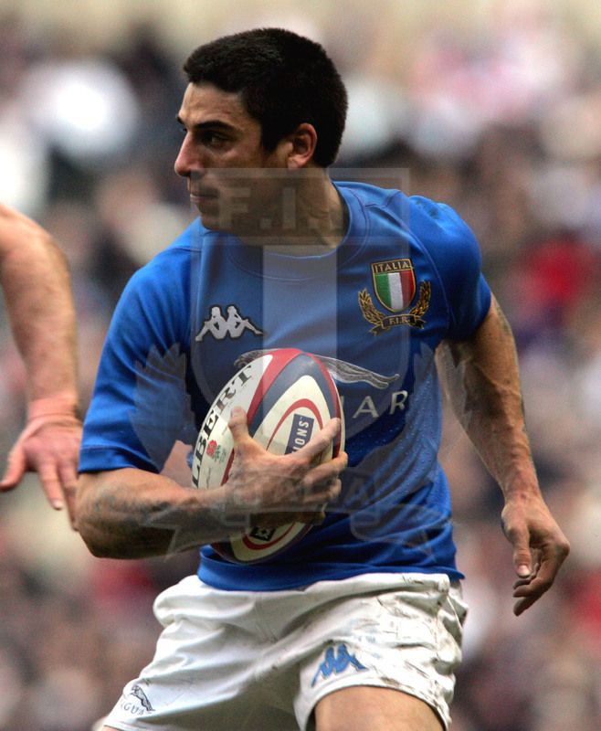 Rbs Sei Nazioni 2005, Londra, Twickenham 12/03/2005, Inghilterra v Italia, Ludovico Nitoglia. Foto Daniele Resini/Fotosportit