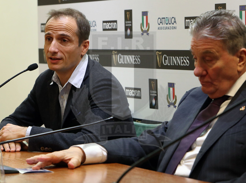 Roma, Stadio Olimpico 09/02/2019, conferenza stampa di presentazione e sigla dell’accordo Fir-Telethon,