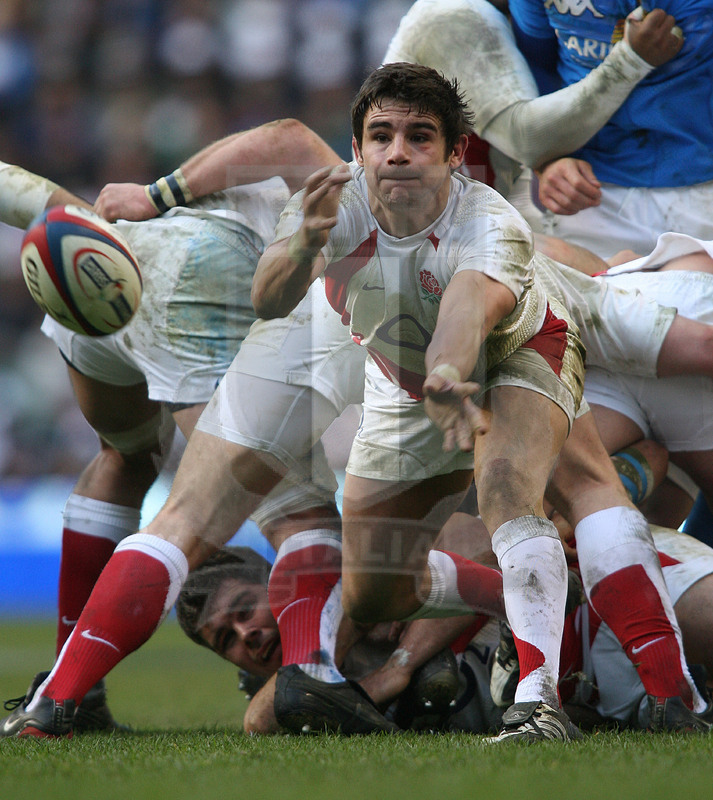 Rbs Sei Nazioni 2009, Londra, Twickenham 07/02/2009, Inghilterra v Italia, apertuta di Harry Ellis. Foto Daniele Resini/Fotosportit