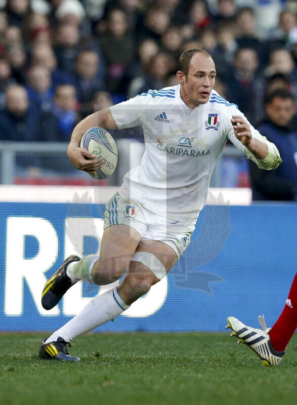 RBS 6 Nazioni 2013, Roma, Stadio Olimpico, 3-02-2013, Italia v Francia. Sergio Parisse