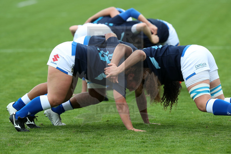Sei Nazioni Donne 2021, Parma, stadio Lanfranchi 10/04/2021, Italia v Inghilterra, warm - up, esercizi di riscaldamento. foto Daniele Resini/Fotosportit