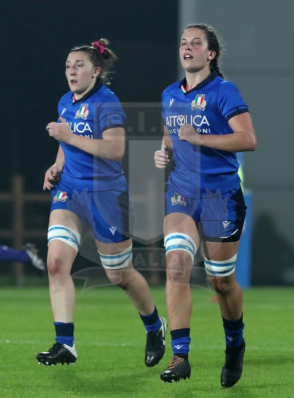 Guinness Sei Nazioni Donne 2020, Round 5, Parma, Cittadella del Rugby 01/11/2020, Italia Donne v Inghilterra Donne, Valeria Fedrighi e Francesca Sgorbini. Foto Daniele Resini/Fotosportit