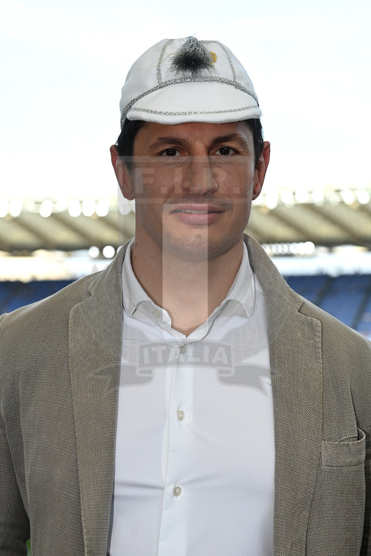 ROME, ITALY - MARCH 12: Centurion Alessandro Zanni poses wearing his 100th test cap before the Guinness Six Nations Rugby match between Italy and Scotland at Stadio Olimpico on March 12, 2022 in Rome, Italy. (Photo by Tullio Puglia - Federugby/Getty Images)