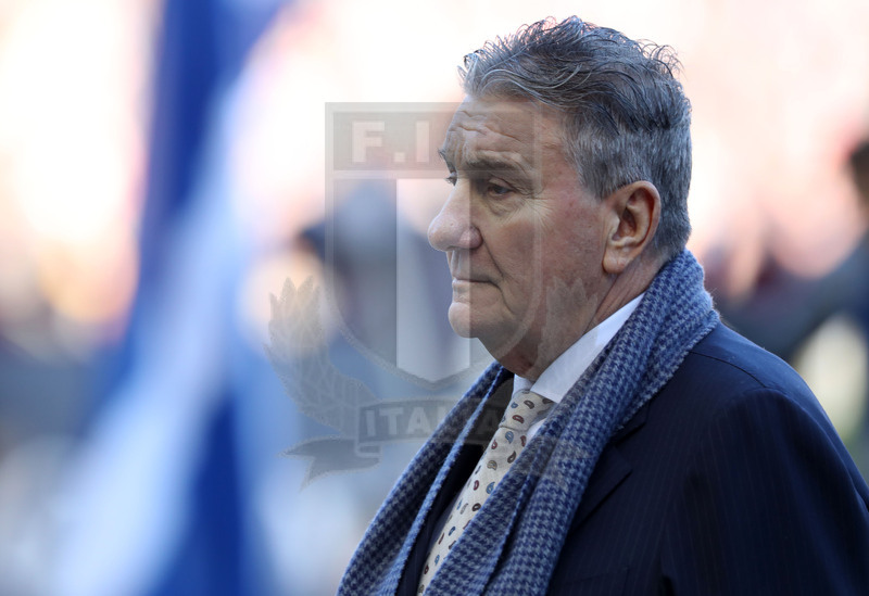 Guinness Sei Nazioni 2018, Round 1, Edimburgo, Murrayfield 02/02/2019, Scozia v Italia, il presidente federale Alfredo Gavazzi. Foto Daniele Resini/Fotosportit