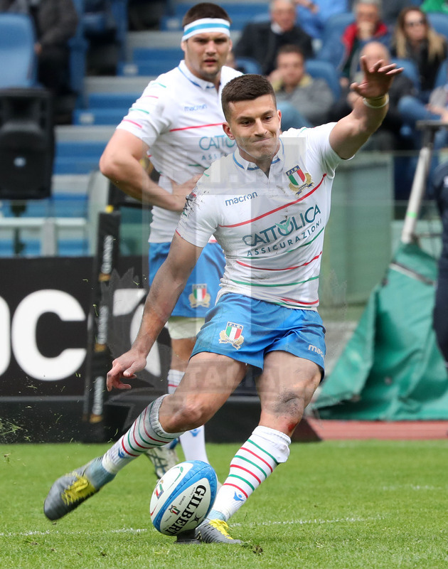 Guinness Sei Nazioni 2019, Round 5, Roma, stadio Olimpico 16/03/2019, Italia v Francia, Tommaso Allan. Foto Daniele Resini/Fotosportit