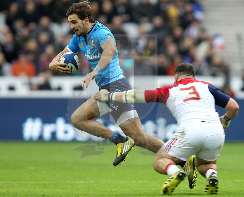Rbs Sei Nazioni 2016, round 1, Parigi, Stade de France 06/02/2016, Francia v Italia, Mattia Bellini. Foto Daniele Resini/Fotosportit