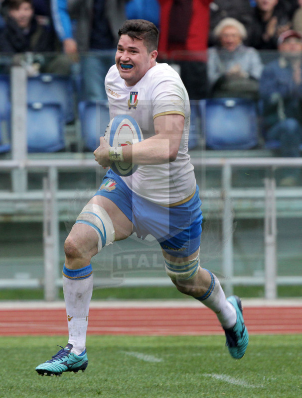 Natwest Sei Nazioni 2018, round 5, Roma stadio Olimpico 17/03/2018, Italia v Scozia, Sebastian Negri. Foto Daniele Resini/Fotosportit