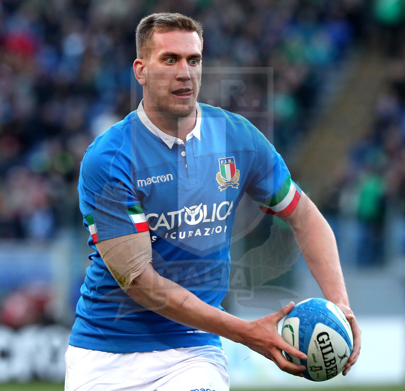 Guinness Sei Nazioni 2019, Round 3, Roma, stadio Olimpico 24/02/2019, Italia v Irlanda, Federico Ruzza.Foto Daniele Resini/Fotosportit