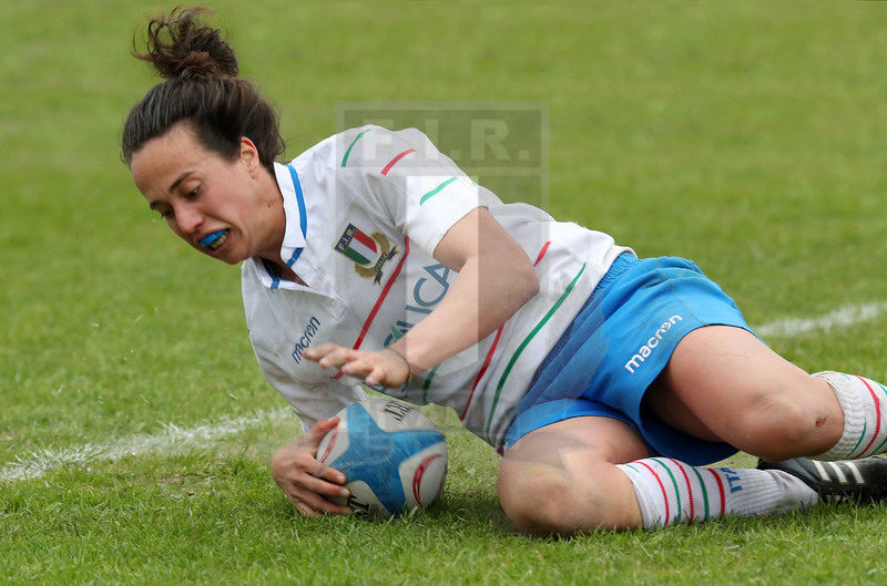 Guinness Sei Nazioni 2019 Donne, Padova, stadio Plebiscito 17/03/2017, Italia Donne v Francia Donne, la meta di Manuela Furlan. Foto Daniele Resini/Fotosportit