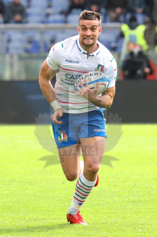 Guinness Sei Nazioni 2019, Round 5, Roma, stadio Olimpico 16/03/2019, Italia v Francia, Edoardo Padovani. Foto Daniele Resini/Fotosportit