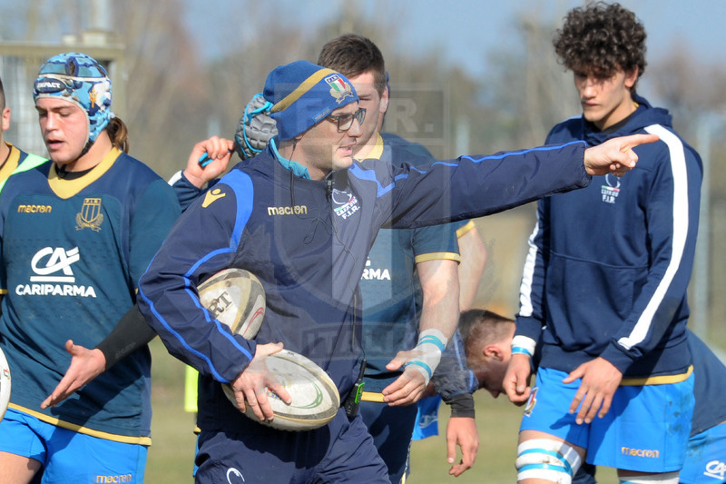 Test match U18, Badia Polesine 24/02/2018, Italia U18 v Francia U18, warm up, l\