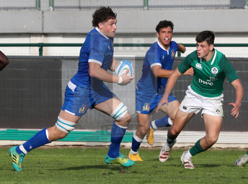 Test match U18, Trviso, stadio di Monigo, Italia U18 v Irlanda U18, Jacopo Botturi. Foto Daniele Resini/Fotosportit