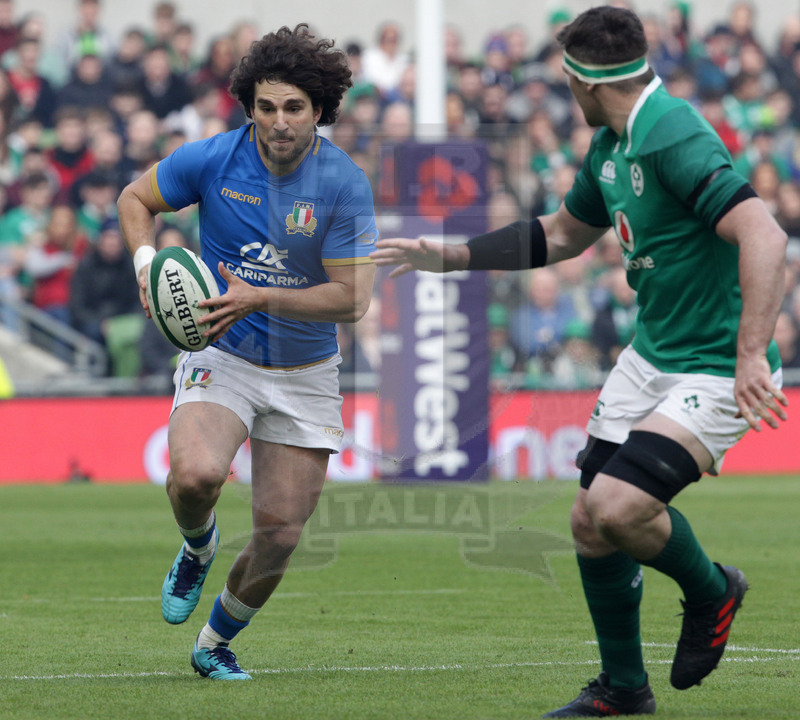 Natwest Sei Nazioni 2018, round 2, Dublino, Aviva Stadium 10/02/2018, Irlanda v Italia, Tommaso Boni. Foto Daniele Resini/Fotosportit