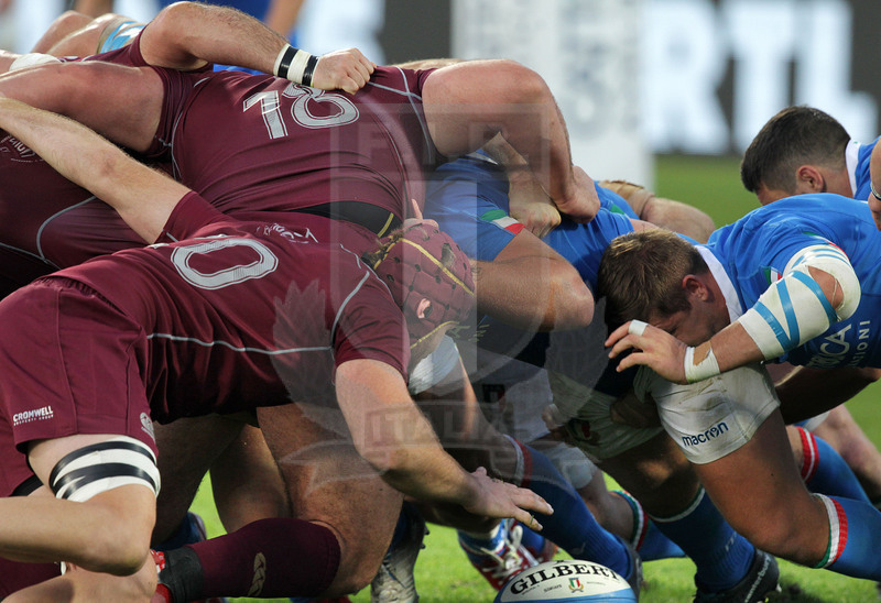Cattolica Test Match 2018, Firenze, stadio Artemio Franchi 10/11/2018, Italia v Gorgia, mischia georgiana in difficoltà. Daniele Resini/Fotosportit