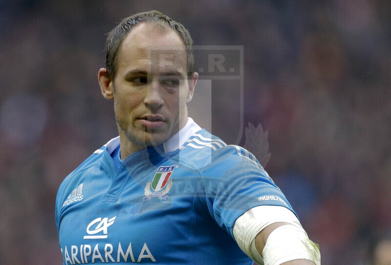 RBS 6 Nazioni 2013, Londra, Twickenham Stadium, 10-03-2013, Inghilterra v Italia. La delusione di Sergio Parisse