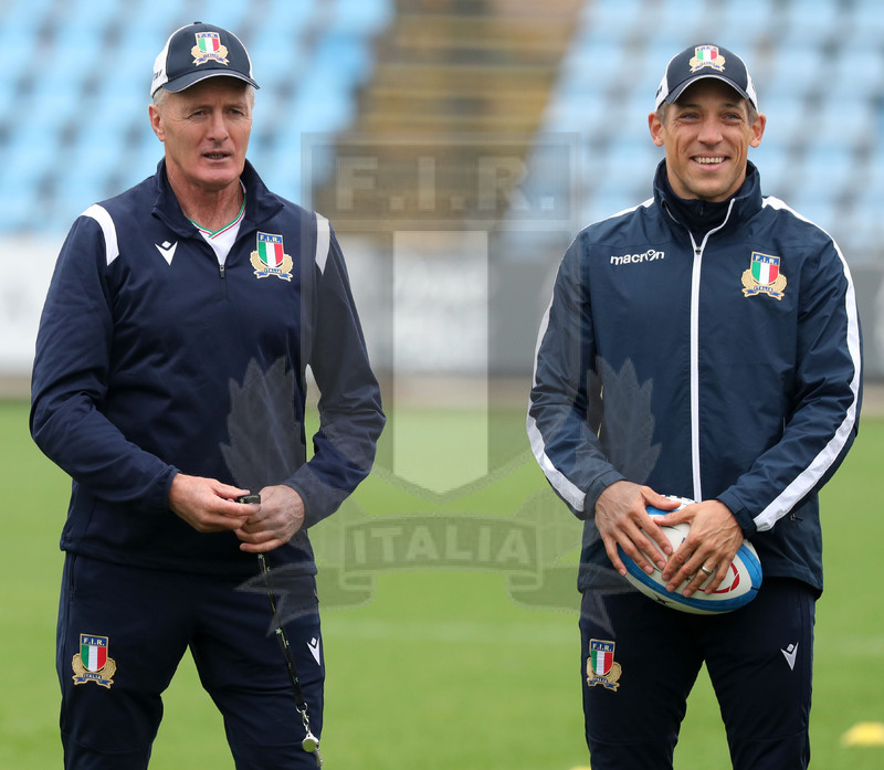Autumn Nations Series 2021, Parma, Itallia v Uruguay, stadio Lanfranchi, team run della Nazionale Maggiore, Kieran Crowley e Andy Vilk. Foto Daniele Resinii/Fotosportit