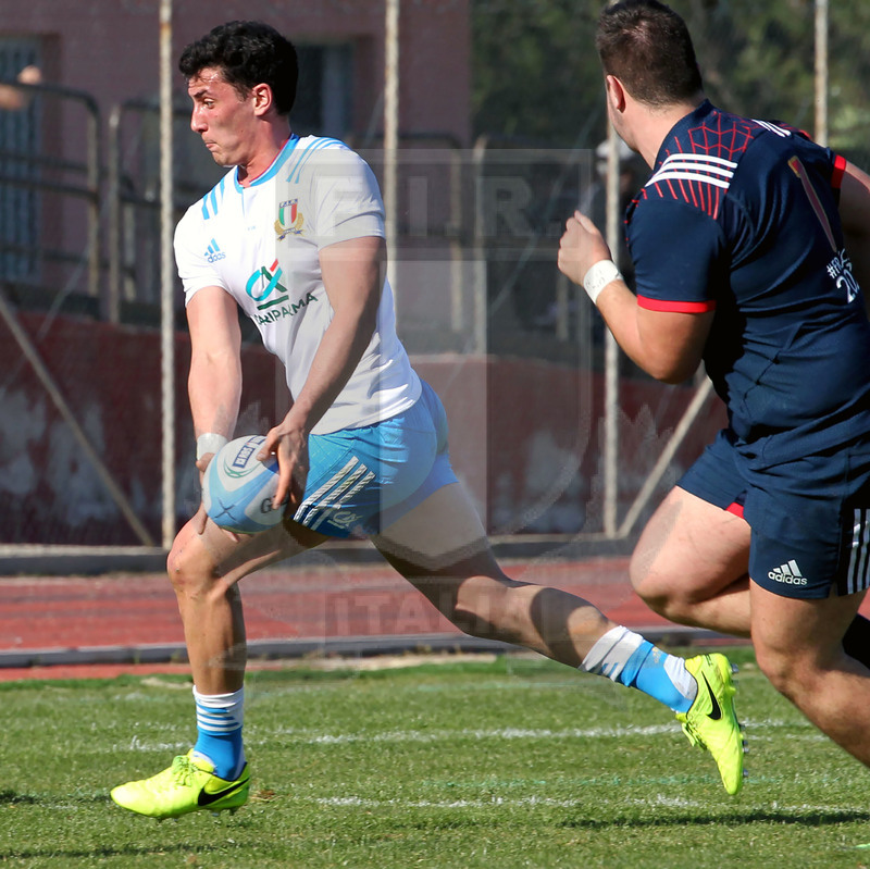RBS Sei Nazioni 2017, Capoterra (Cagliari), stadio Santa Rosa 10/03/2017, Italia U20 v Francia U20, Marco Zanon, capitano. Foto Daniele Resini/Fotosportit