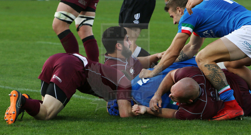 Cattolica Test Match 2018, Firenze, stadio Artemio Franchi 10/11/2018, Italia v Gorgia, la meta di Dean Budd. Foto Daniele Resini.