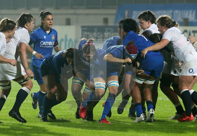 Guinness Sei Nazioni Donne 2020, Round 5, Parma, Cittadella del Rugby 01/11/2020, Italia Donne v Inghilterra Donne, drive delle Azzurre con Gai, Sgorbini, Giordano e Franco. Foto Daniele Resini/Fotosportit