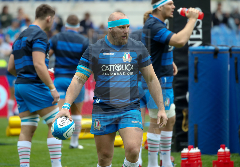 Guinness Sei Nazioni 2019, Round 5, Roma, Stadio Olimpico, 16/03/2019, Italia v Francia. Leonardo Ghiraldini durante il warm-up. Foto Roberto Bregani/Fotosportit