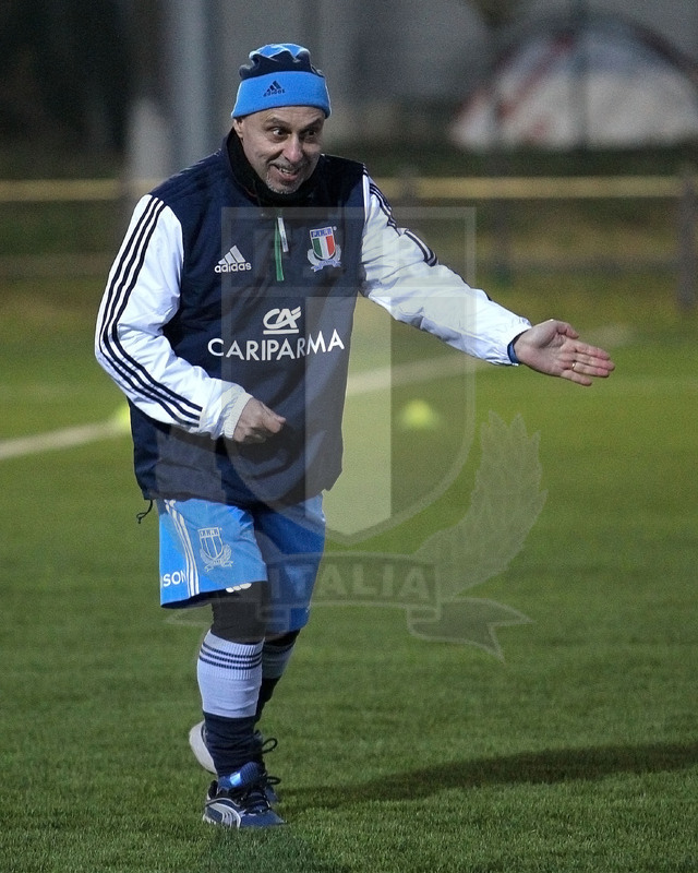 Rbs Sei Nazioni, raduno della Nazionale U20, Parma 24/01/2017, allenamento, Stephen Aboud.