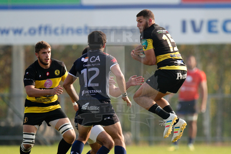 Continental Shield 2017-2018, Viadana, Stadio Zaffanella, 14-10-2017, Rugby Viadana v Cdul. Josè Ignacio Spinelli in presa aerea. Foto: Roberto Bregani/ Fotosportit