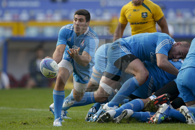 Cariparma Test Match 2013, Torino, Stadio Olimpico, 9-11-2013, Italia v Australia. Edoardo gori apre dalla ruck Foto Roberto Bregani
