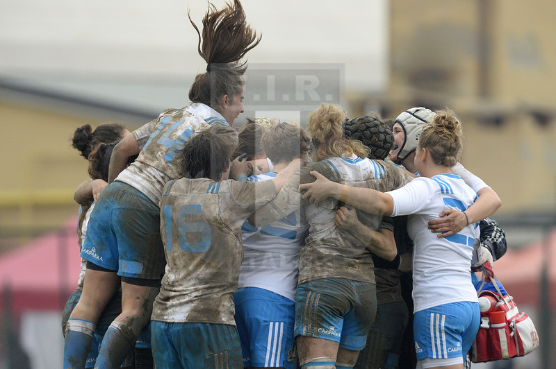 28 Febbraio 2016; Esultanza delle azzure dopo il fischio finale. Women\