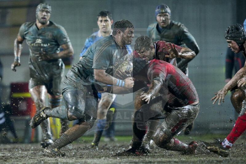 RBS 6 Nazioni U20 2013, Viterbo, Stadio Enrico Rocchi, 22-02-2013, Italia U20 v Galles U20. Una carica di Sami Panico