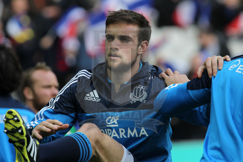 Rbs Sei Nazioni 2016, round 1, Parigi, Stade de France 06/02/2016, Francia v Italia, warm-up, Edoardo Padovani. Foto Daniele Resini/Fotosportit