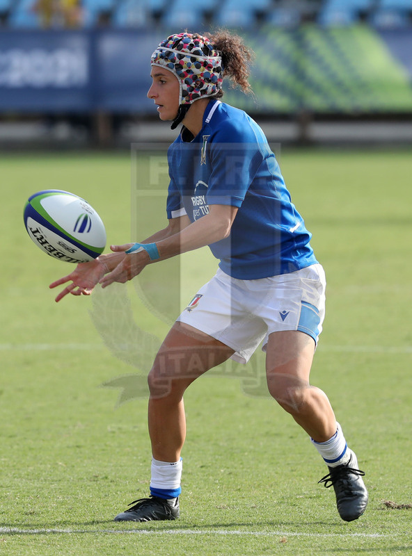 Rugby World Cup 2021 Women, Qualifier, Parma, stadio Lanfranchi 25/09/2021, Italia Donne v Spagna Donne, Michela Sillari passa palla. Foto Daniele Resini/Fotosportit