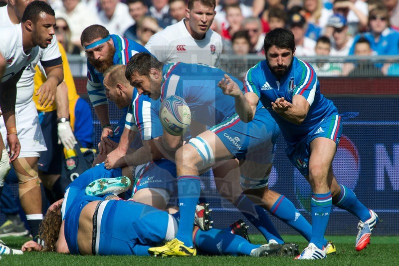 RBS Sei Nazioni,stadio Olimpico,Roma,15-03-2014,Italia-Inghilterra. Foto Elena Barbini. Tito Tebaldi al passaggio