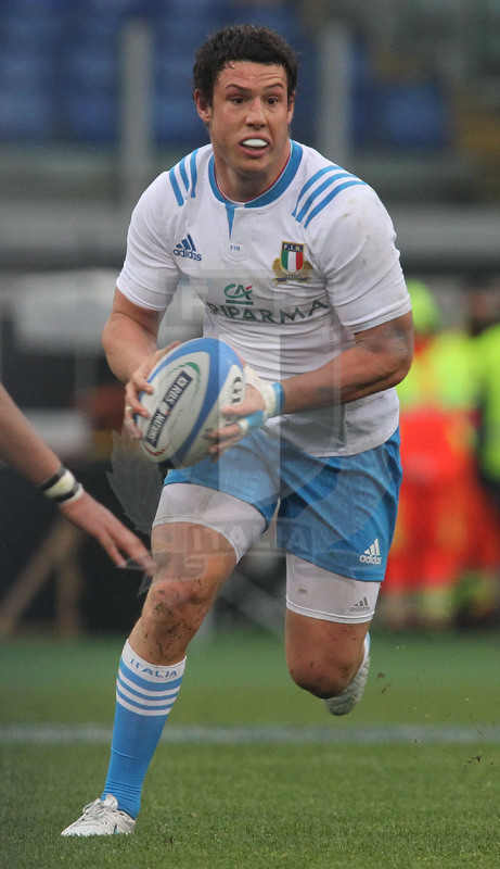 RBS Sei Nazioni 2015, Roma, stadio Olimpico 15/03/2015, Italia v Francia, Luca Morisi. Foto Daniele Resinio/Fotosportit