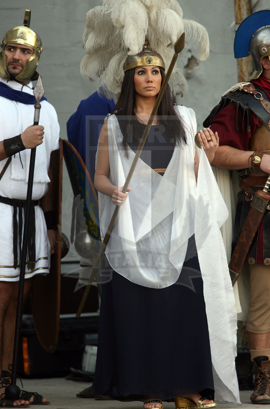 Sei Nazioni 2007, Roma, stadio Flaminio 03/02/2007, Italia v Francia, un gruppo di figuranti prima del match. Foto Daniele Resini/Fotosportit