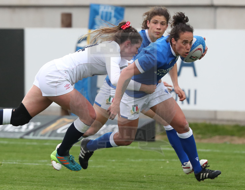 Sei Nazioni Donne 2021, Parma, stadio Lanfranchi 10/04/2021, Italia v Inghilterra, Manuela Furlan presa da Jess Breach. foto Daniele Resini/Fotosportit