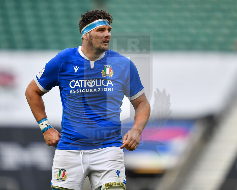 Guinness Sei Nazioni 2021, Round 2, Londra, Twickenham 13/02/2021, Inghilterra v Italia, David Sisi. Foto Graig Thomas/Fotosportit