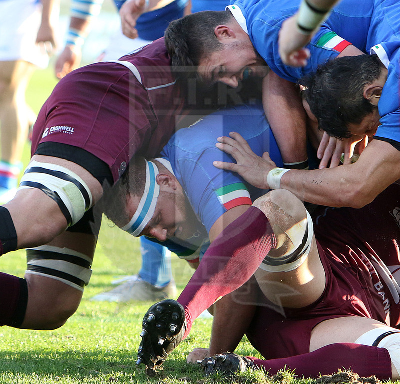 Cattolica Test Match 2018, Firenze, stadio Artemio Franchi 10/11/2018, Italia v Gorgia, Andrea Lovotti in ruck con Negri in sostegno. Foto Daniele Resini.