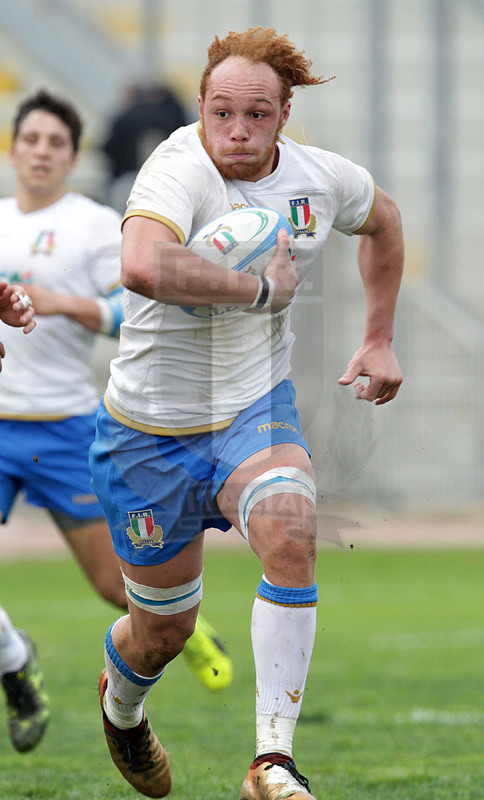 Natwest Sei Nazioni U20 2018, round 5, Bari, stadio della Vittoria 16/03/2018, Italia U20 v Scozia U20, Antoine Koffi. Foto Daniele Resini/Fotosportit