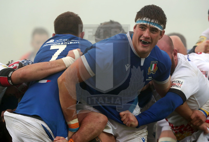 Test match, Parma, stadio Lanfranchi 18/12/2021, Italia Emergenti v Romania, drive azzurro con Cristian Stoian. Foto Daniele Resinii/Fotosportit