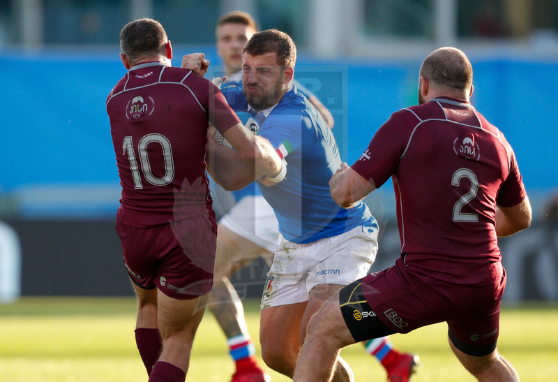 Cattolica Test Match 2018, Firenze, Stadio Franchi, 10-11-2018, Italia v Georgia. Tommaso Castello contro Lasha Khmaladze. Foto: Roberto Bregani / Fotosportit