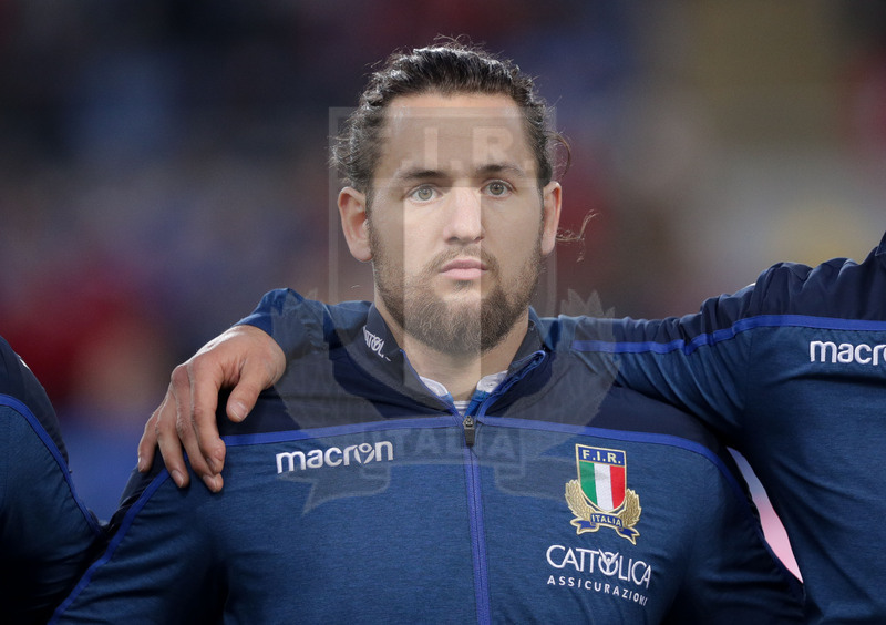 Guinness Sei Nazioni 2016, Round 2, Roma, Stadio Olimpico, 9/02/2019, Italia v Galles. Michele Campagnaro. Foto Roberto Bregani/Fotosportit