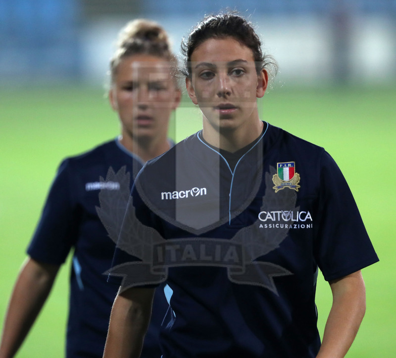 Guinness Sei Nazioni Donne 2020, Round 5, Parma, Cittadella del Rugby 01/11/2020, Italia Donne v Inghilterra Donne, warm up, Vittoria Ostuni Minuzzi e Veronica Madia. Foto Daniele Resini/Fotosportit