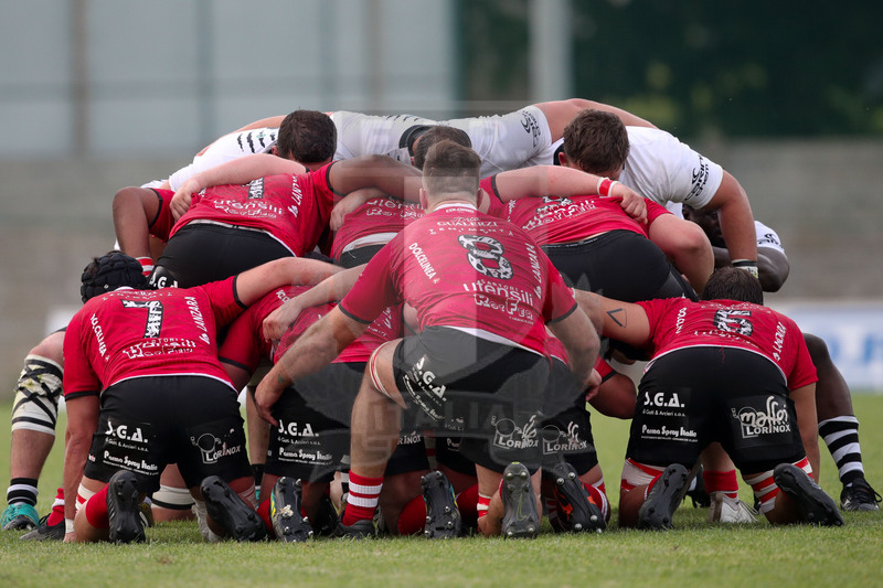 Rugby, Finale Serie A, Piacenza, Stadio Beltrametti, 9/06/2019, SITAV Lyons Piacenza v HSB Rugby Colorno. Scontro in mischia chiusa. Foto Roberto Bregani/Fotosportit.