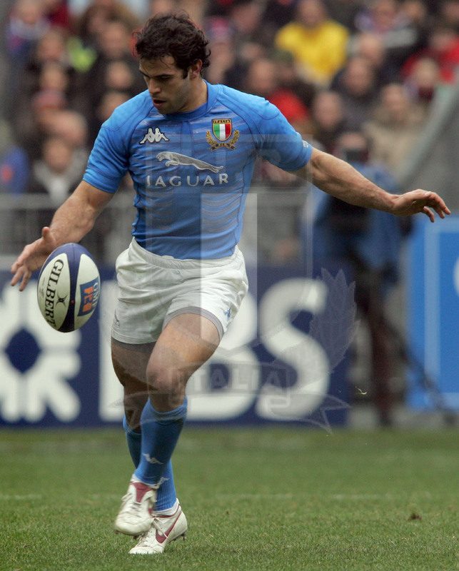 Sei Nazioni 2006, Parigi, Stade de France 25/02/2006, Francia v Italia, break di Cristian Stoica. Foto Daniele Resini/Fotosportit
