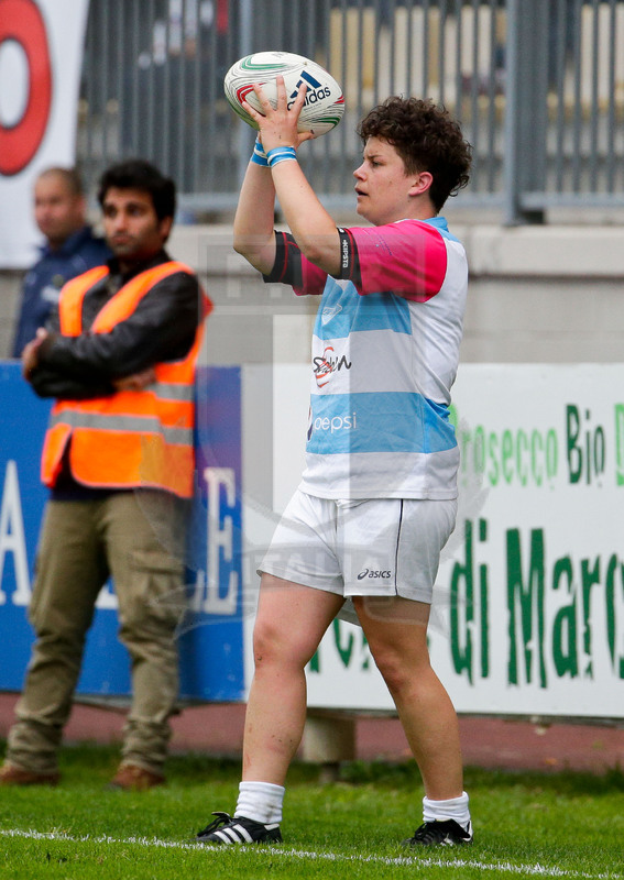 Finale Campionato Serie A Femminile Rugby 2014-2015, Parma, Stadio Lanfranchi, 23-05-2015, Monza Rugby 1949 v Valsugana Rugby Padova. giulia Cerato al lanccio in touche. Foto Roberto Bregani.