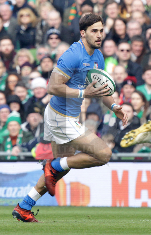 Natwest Sei Nazioni 2018, round 2, Dublino, Aviva Stadium 10/02/2018, Irlanda v Italia, Mattia Bellini. Foto Daniele Resini/Fotosportit