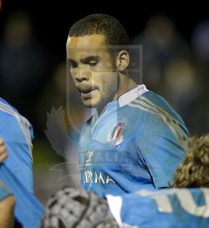 RBS 6 Nazioni 2013 Under 20, Galashiels, Netherdale 8-02-2013, Scozia U20 v Italia U20, Maxime Mbandà.