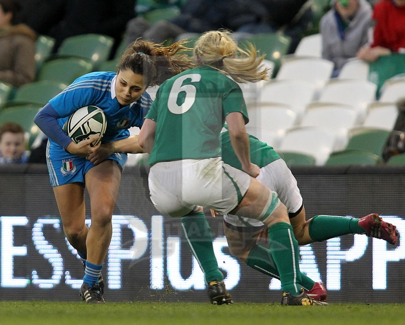 Rbs Sei Nazioni Donne 2014, Dublino, Aviva Stadium, 08/03/2014, Italia v Irlanda, Maria Grazia Cioffi. Foto Daniele Resini/Fotosportit
